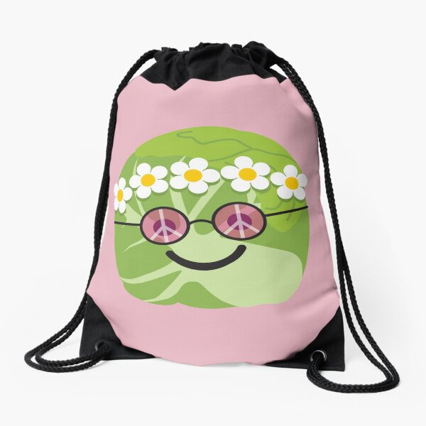 Peace Loving Brussels Sprout! Drawstring Bag