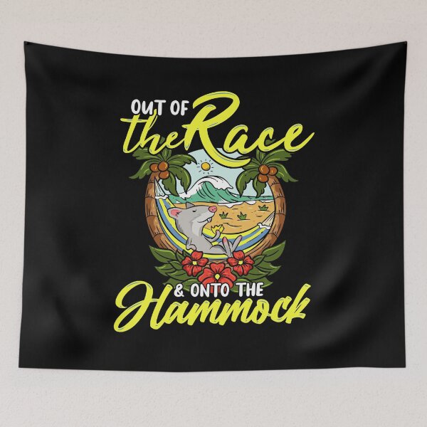 Item preview, Funny Rat Race Paradise Holiday Design - Beach Hammock Rat designed and sold by propellerhead.