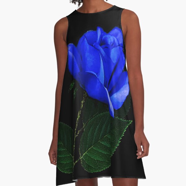 Vista previa del artículo con la obra «Deep Blue Rose 2021 - Grande», diseñado y vendido por Z3R0N1N3.