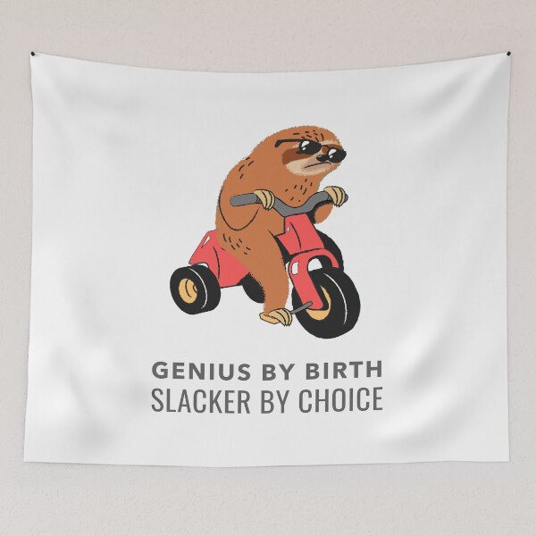 Item preview, Genius by birth slacker by choice designed and sold by StudioQ-.