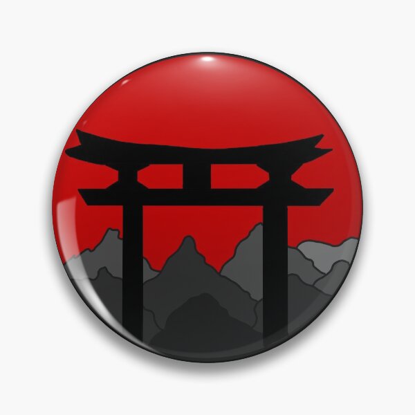 Item preview, traditional japanese shrine gate with red moon designed and sold by ploin.