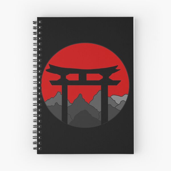 Item preview, traditional japanese shrine gate with red moon designed and sold by ploin.