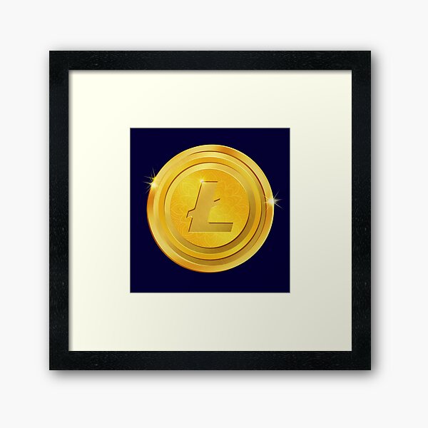 Aperçu de l'œuvre CRYPTO LITECOIN GOLD - BLEU MARIN créée et vendue par Art-PraveenRai.