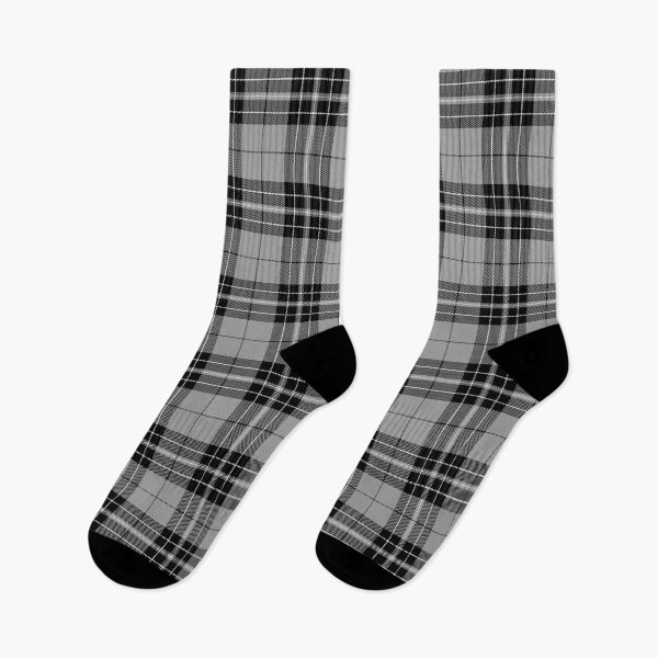 Artikelvorschau, Plaid Tartan Silber Grau Schwarz Weiß Twill Stoff entworfen und verkauft von LoreliDesigns.