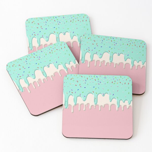 Item preview, Melted Ice Cream - Cute Dripping Mint Frosting Sprinkles designed and sold by redwoodandvine.
