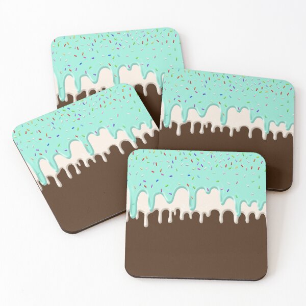 Item preview, Melted Ice Cream - Cute Dripping Mint Frosting Sprinkles designed and sold by redwoodandvine.