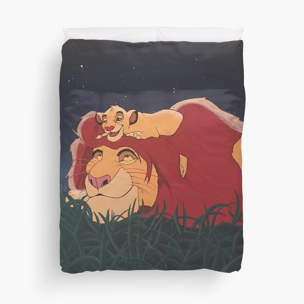 "The Lion King Mufasa and Simba" Duvet Cover by Animenerd22 Redbubble