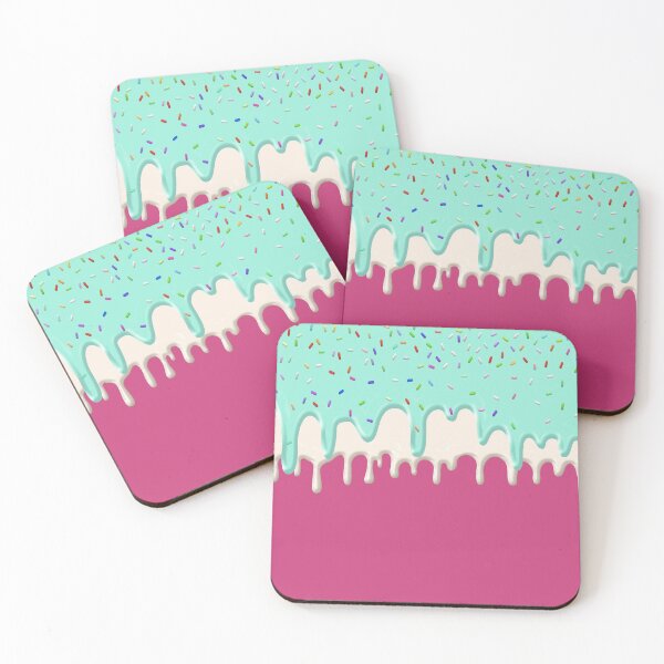 Item preview, Melted Ice Cream - Cute Dripping Mint Frosting Sprinkles designed and sold by redwoodandvine.