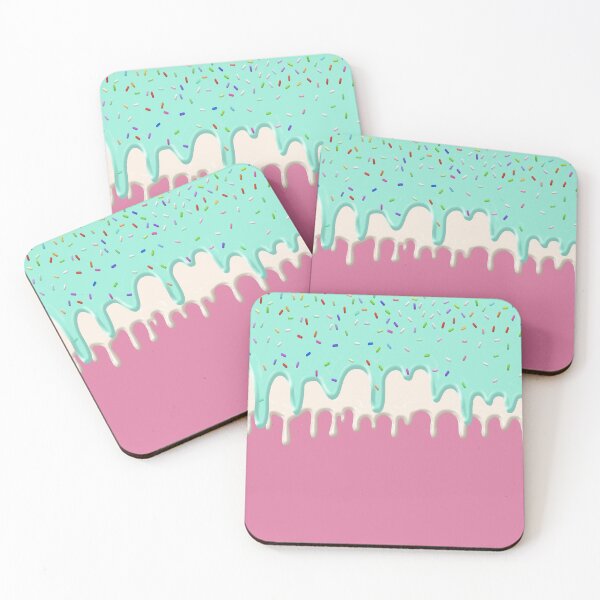 Item preview, Melted Ice Cream - Cute Dripping Mint Frosting Sprinkles designed and sold by redwoodandvine.