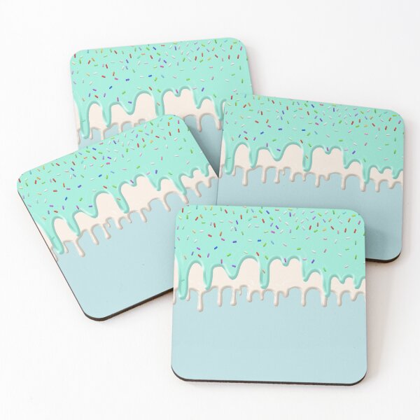 Item preview, Melted Ice Cream - Cute Dripping Mint Frosting Sprinkles designed and sold by redwoodandvine.
