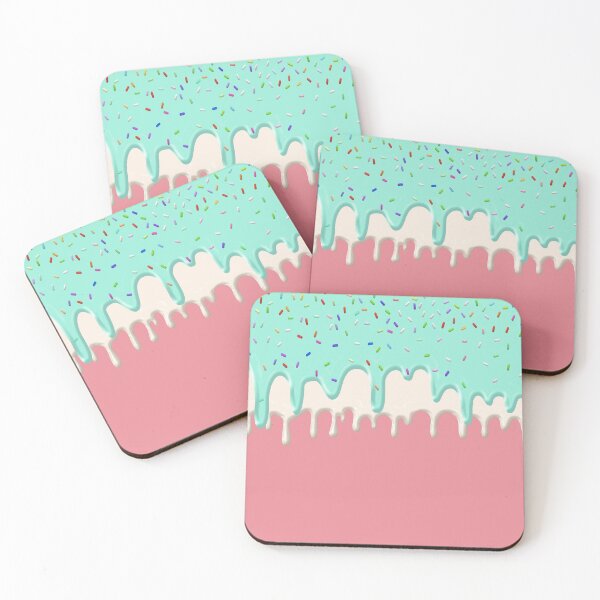 Item preview, Melted Ice Cream - Cute Dripping Mint Frosting Sprinkles designed and sold by redwoodandvine.