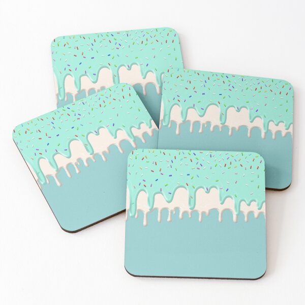 Item preview, Melted Ice Cream - Cute Dripping Mint Frosting Sprinkles designed and sold by redwoodandvine.
