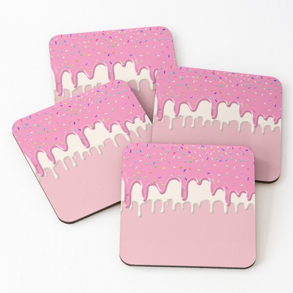 Item preview, Melted Ice Cream - Cute Dripping Pink Frosting Sprinkles designed and sold by redwoodandvine.