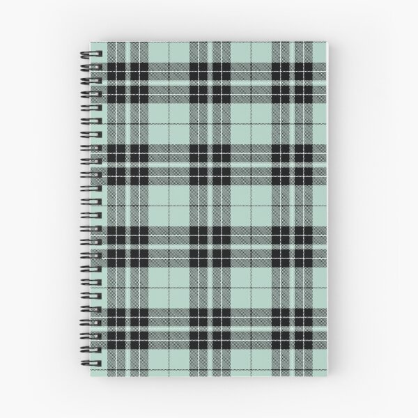 Item preview, Plaid Tartan Seafoam Aqua Black White Twill Fabric designed and sold by LoreliDesigns.