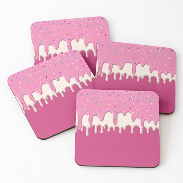 Item preview, Melted Ice Cream - Cute Dripping Pink Frosting Sprinkles designed and sold by redwoodandvine.