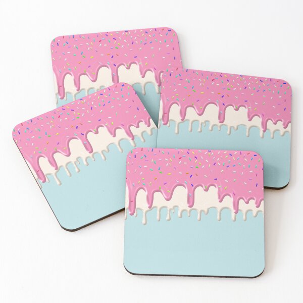 Item preview, Melted Ice Cream - Cute Dripping Pink Frosting Sprinkles designed and sold by redwoodandvine.