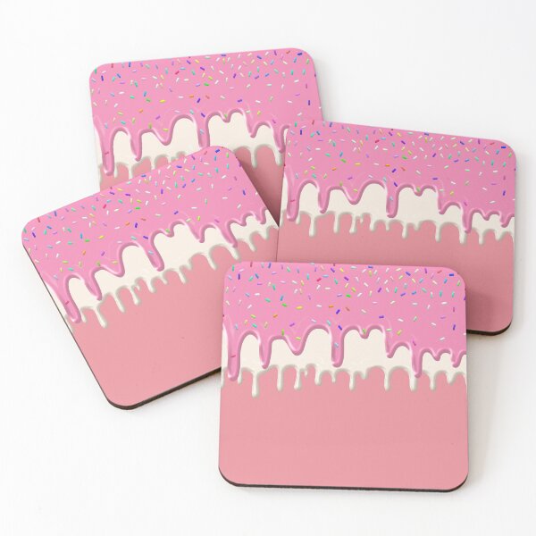 Item preview, Melted Ice Cream - Cute Dripping Pink Frosting Sprinkles designed and sold by redwoodandvine.