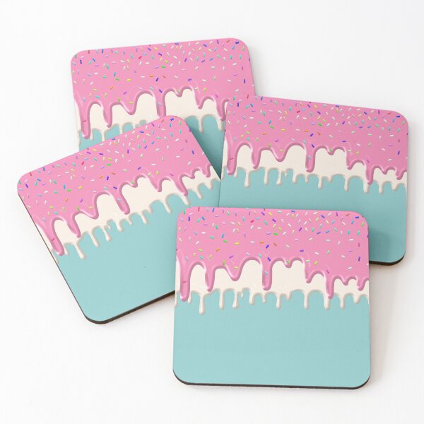 Item preview, Melted Ice Cream - Cute Dripping Pink Frosting Sprinkles designed and sold by redwoodandvine.