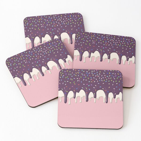 Item preview, Melted Ice Cream - Cute Dripping Purple Frosting Sprinkles designed and sold by redwoodandvine.