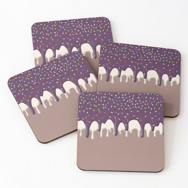Item preview, Melted Ice Cream - Cute Dripping Purple Frosting Sprinkles designed and sold by redwoodandvine.