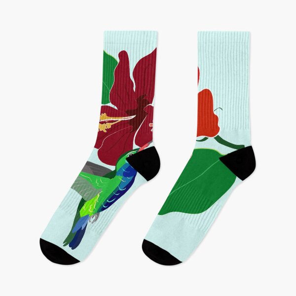 Item preview, Hummingbird and hibiscus flowers designed and sold by orangerinka.