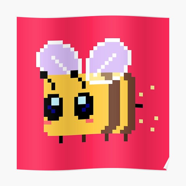 Bee Minecraft Inspired Poster By Alexandrann Redbubble