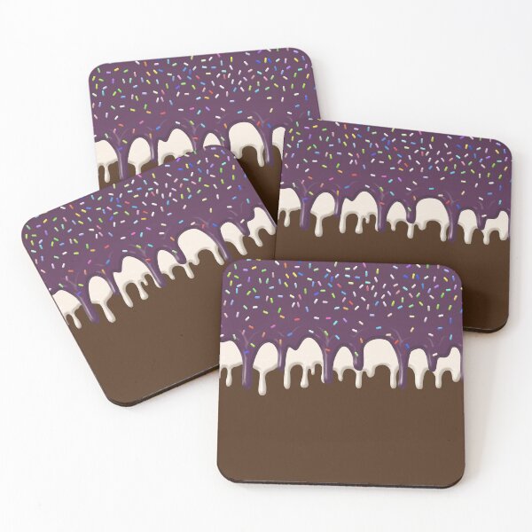 Item preview, Melted Ice Cream - Cute Dripping Purple Frosting Sprinkles designed and sold by redwoodandvine.