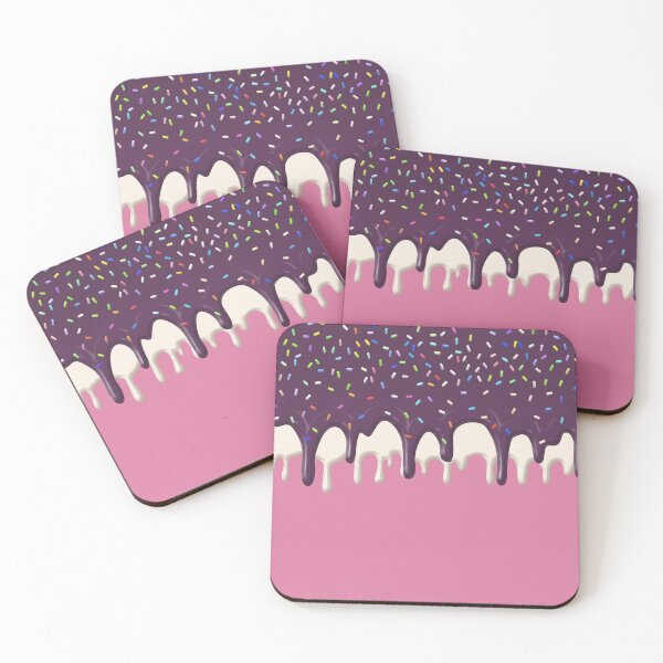 Item preview, Melted Ice Cream - Cute Dripping Purple Frosting Sprinkles designed and sold by redwoodandvine.