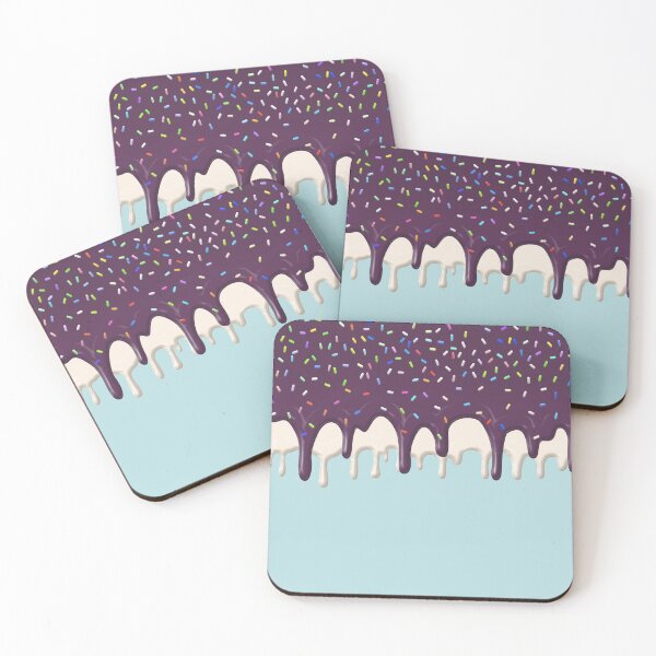 Item preview, Melted Ice Cream - Cute Dripping Purple Frosting Sprinkles designed and sold by redwoodandvine.