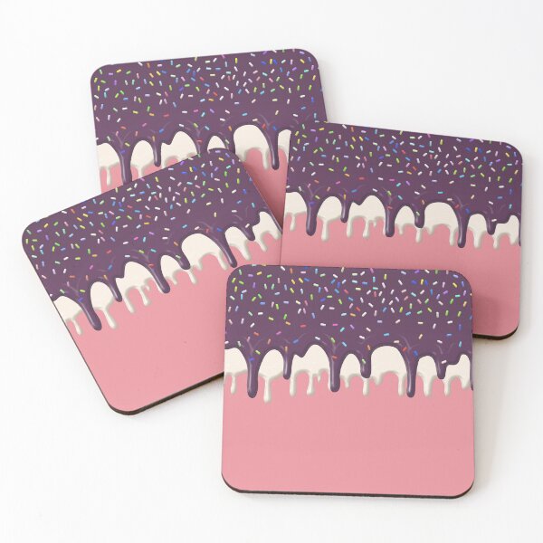 Item preview, Melted Ice Cream - Cute Dripping Purple Frosting Sprinkles designed and sold by redwoodandvine.