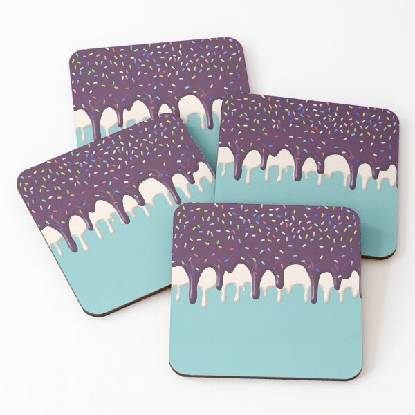 Item preview, Melted Ice Cream - Cute Dripping Purple Frosting Sprinkles designed and sold by redwoodandvine.