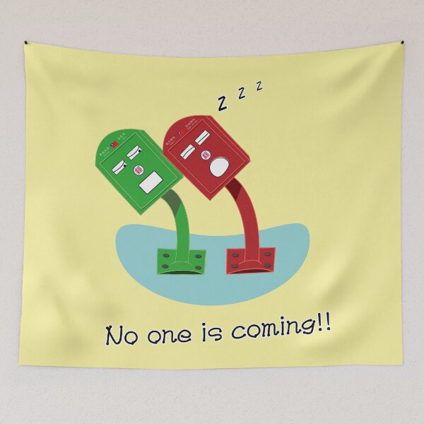 Item preview, funny mailbox in Taiwan~no one is coming designed and sold by jessie848v.