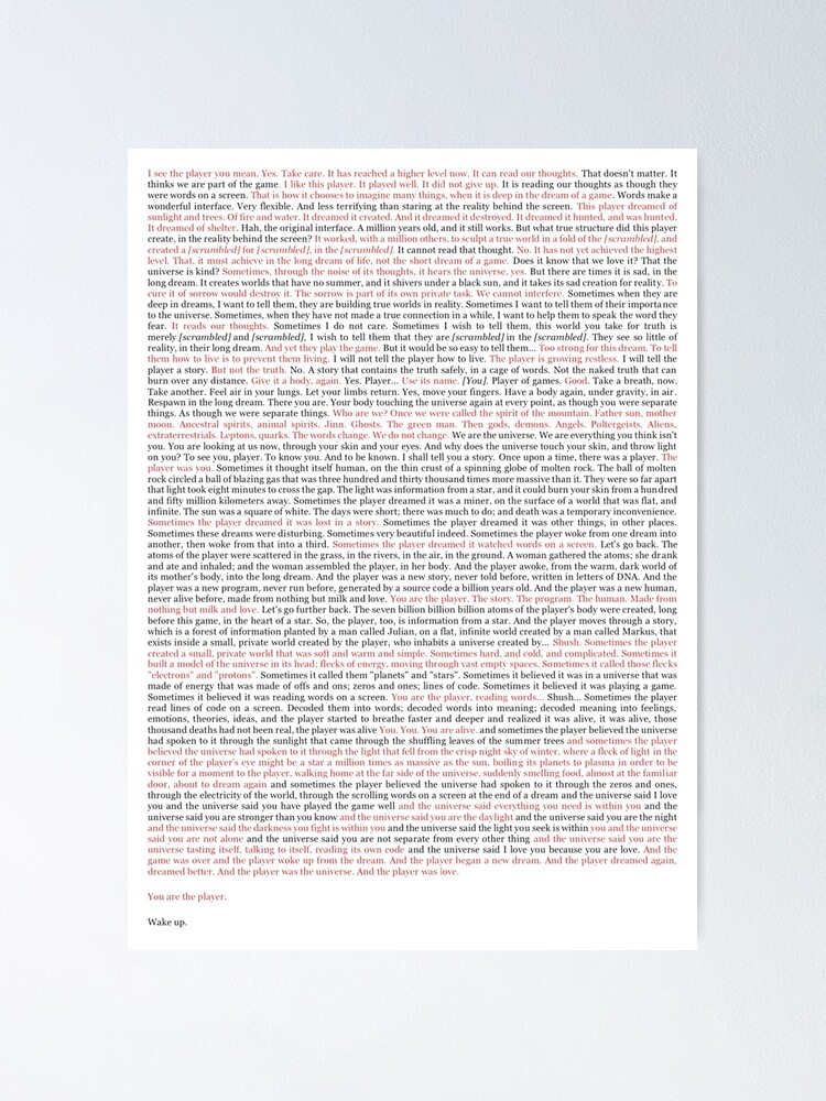 end poem minecraft poster