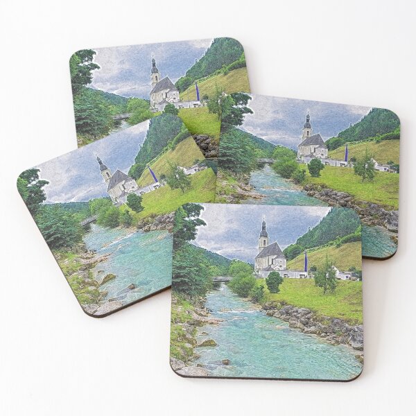 Item preview, The church in Ramsau designed and sold by MarionsArt.