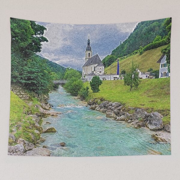 Item preview, The church in Ramsau designed and sold by MarionsArt.