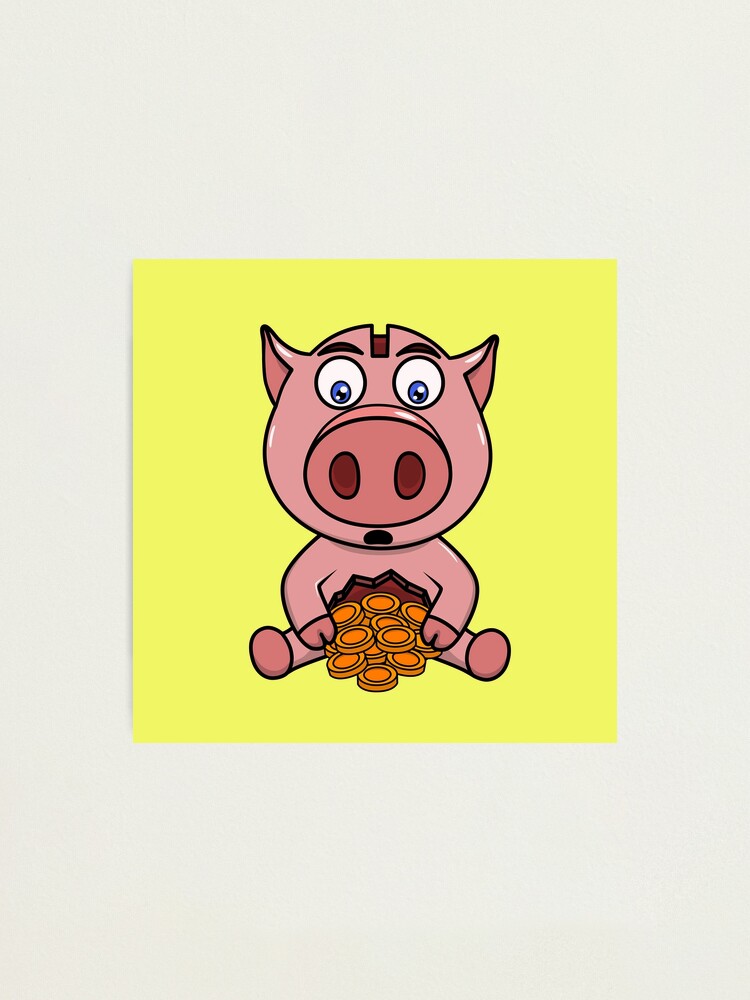 Sticker tirelire cochon argent casser - Sticker A moi