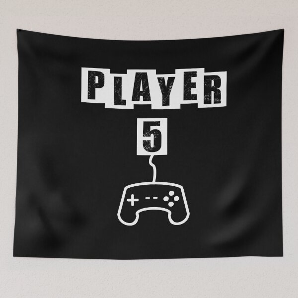 Item preview, Player Five - Black designed and sold by BusyMonkeys.