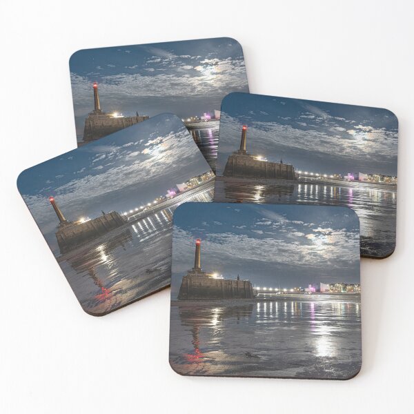 Item preview, Margate Harbour and Town under moonlight designed and sold by rogerstanger.