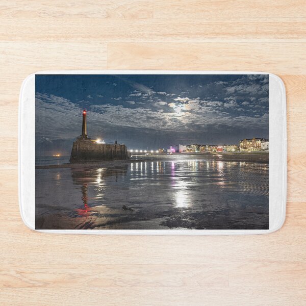 Item preview, Margate Harbour and Town under moonlight designed and sold by rogerstanger.