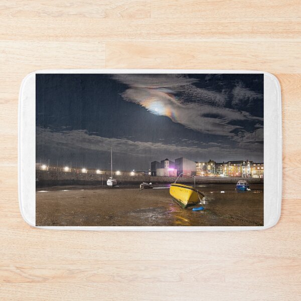 Item preview, Margate Harbour at night under moon and The Turner Centre designed and sold by rogerstanger.