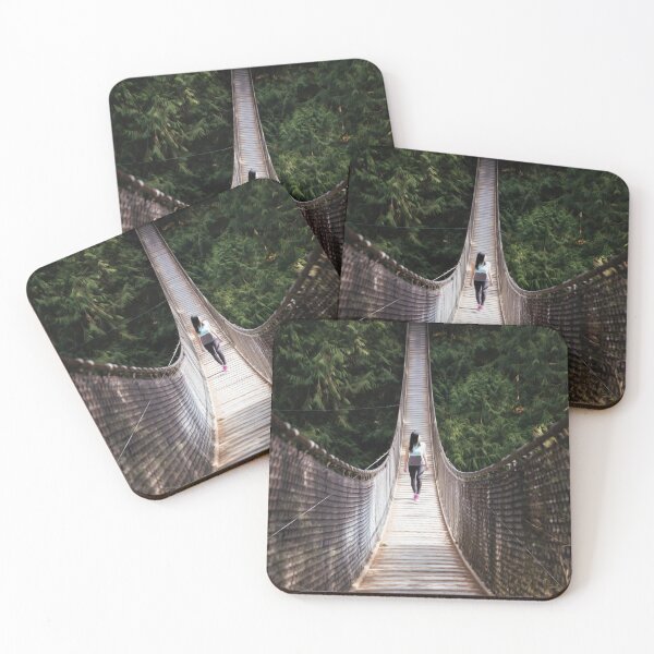 Item preview, Woman Bridge Hiking Walking Forest Trees  designed and sold by DanielCarvalho2.