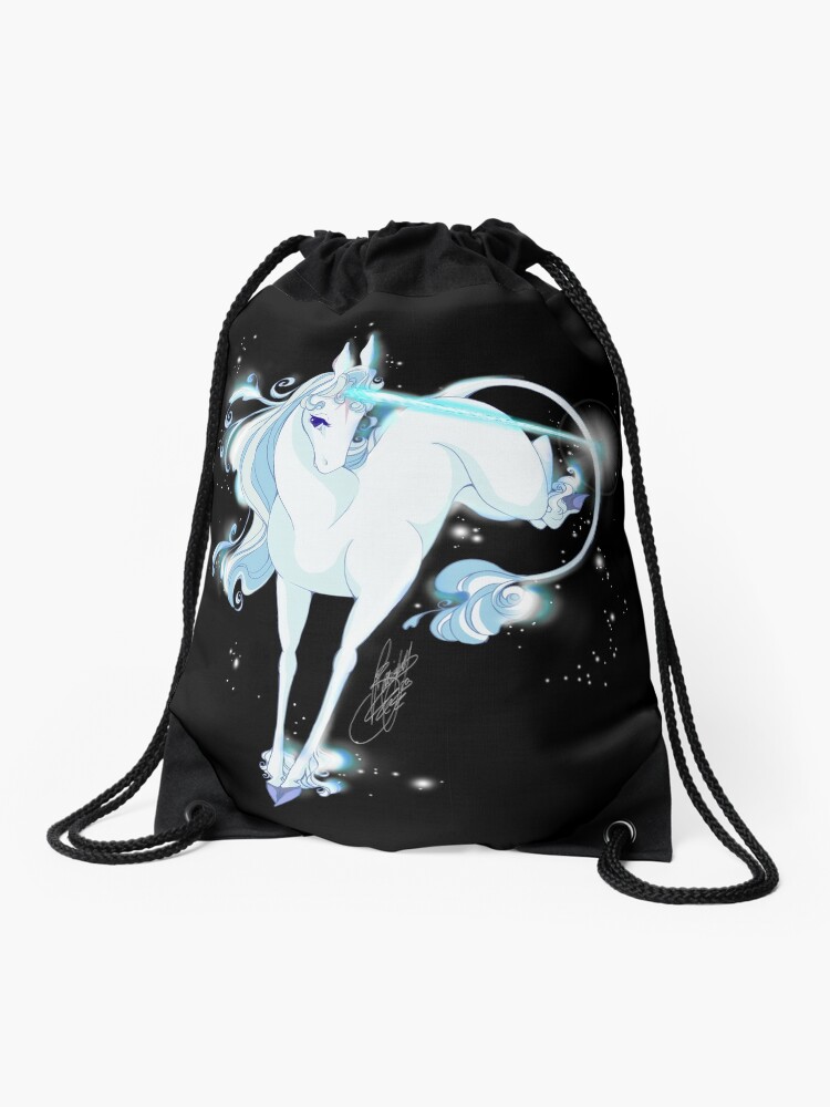 Thumbnail 1 of 3, Drawstring Bag, The last Unicorn - Try to go home - Glimmer Version designed and sold by Clarice82.
