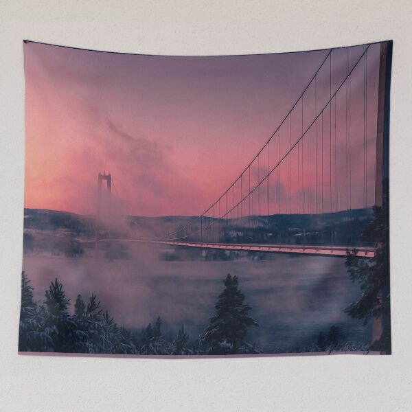 Item preview, Sunset Dusk Fog Foggy Bridge Architecture  designed and sold by DanielCarvalho2.