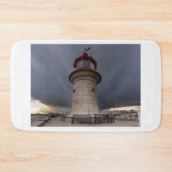 Item preview, Ramsgate Lighthouse and Harbour Storm Approaching designed and sold by rogerstanger.