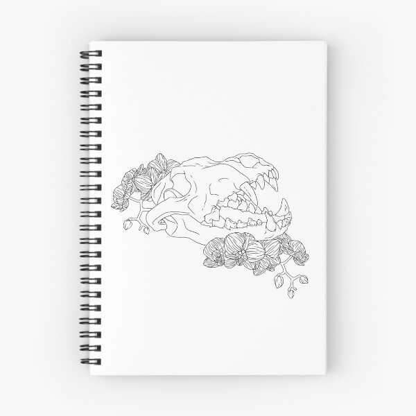Item preview, Wolf Skull In Flowers designed and sold by DioskiArt.