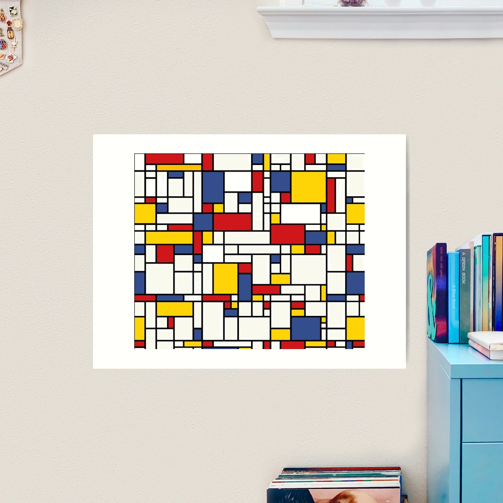 Piet Mondrian Abstract Pop Art 1960s Red Blue Yellow