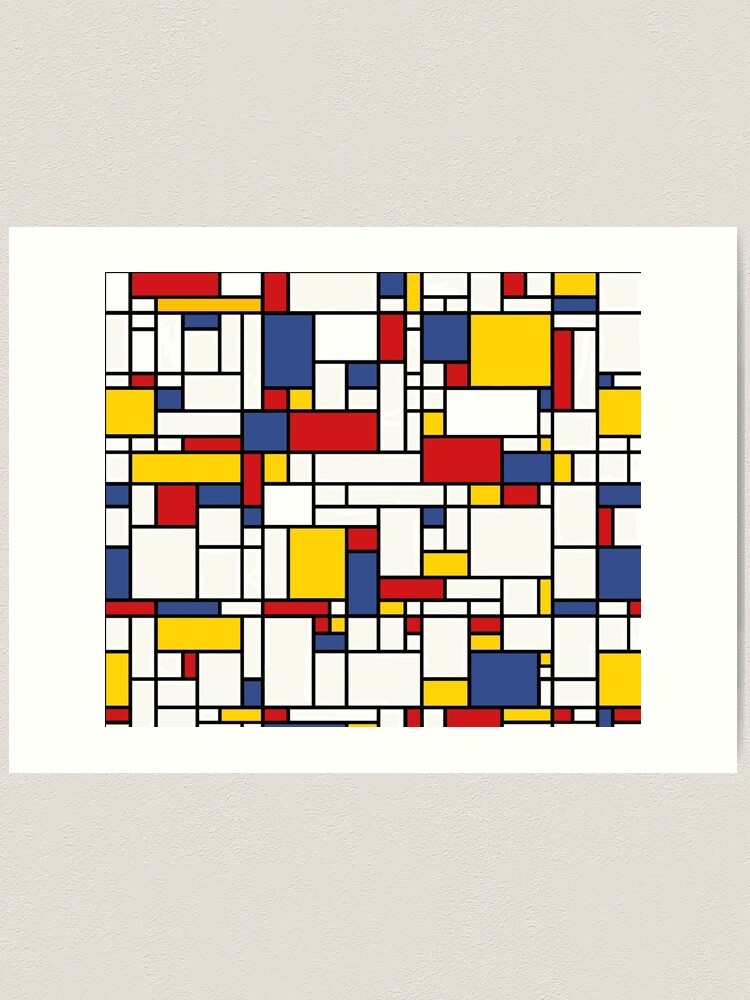 Piet Mondrian Abstract Pop Art 1960s Red Blue Yellow