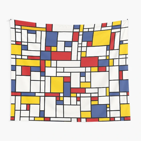Piet Mondrian Abstract Pop Art 1960s Red Blue Yellow Rectangles