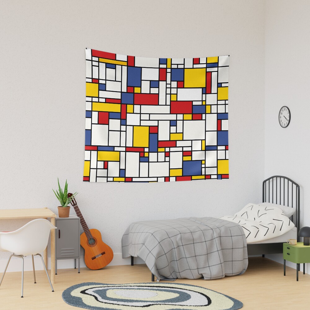 アート・デザイン・音楽 Mondrian Piet Mondrian Abstract Pop Art 1960s Red Blue Yellow Rectangles