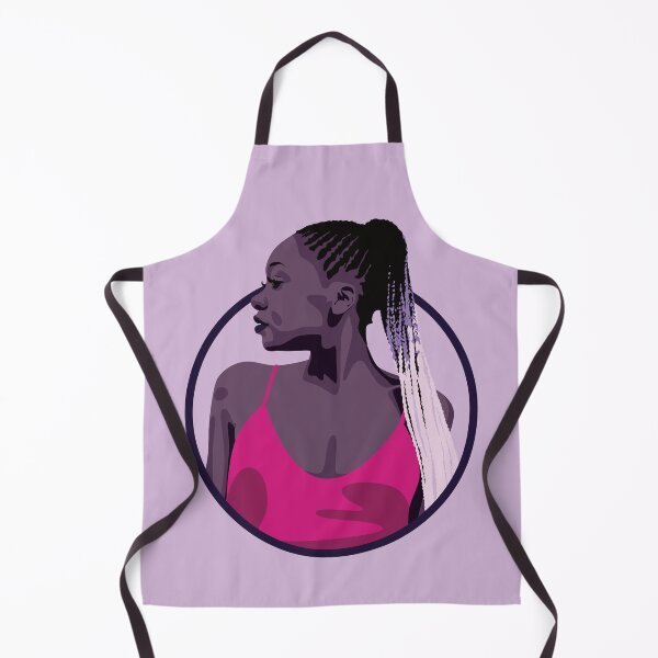 Artikelvorschau, Schwarze Frau mit Zöpfen | Nova - Pink & Lila entworfen und verkauft von ladyfacecreates.